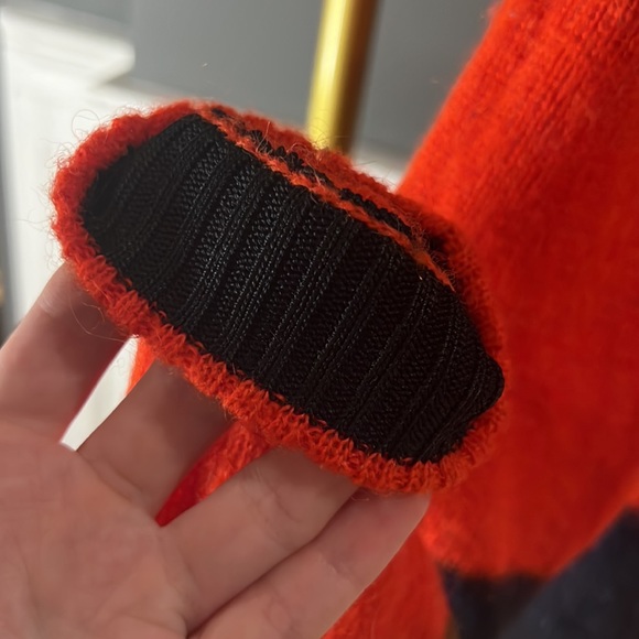 Rag & Bone Navy Brown & Red Alpaca Sweater - Picture 5 of 7